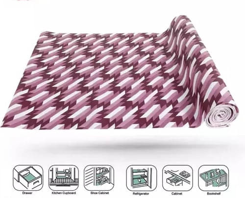     			mopak decor Polyester Abstract Fridge Mat & Cover ( 500 45 ) Pack of 1 - Pink