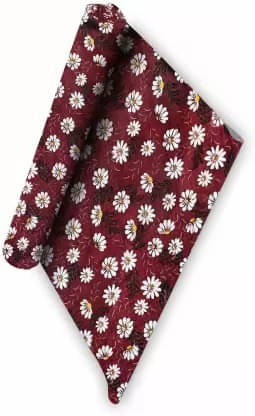     			mopak decor Polyester Floral Fridge Mat & Cover ( 500 45 ) Pack of 1 - Red