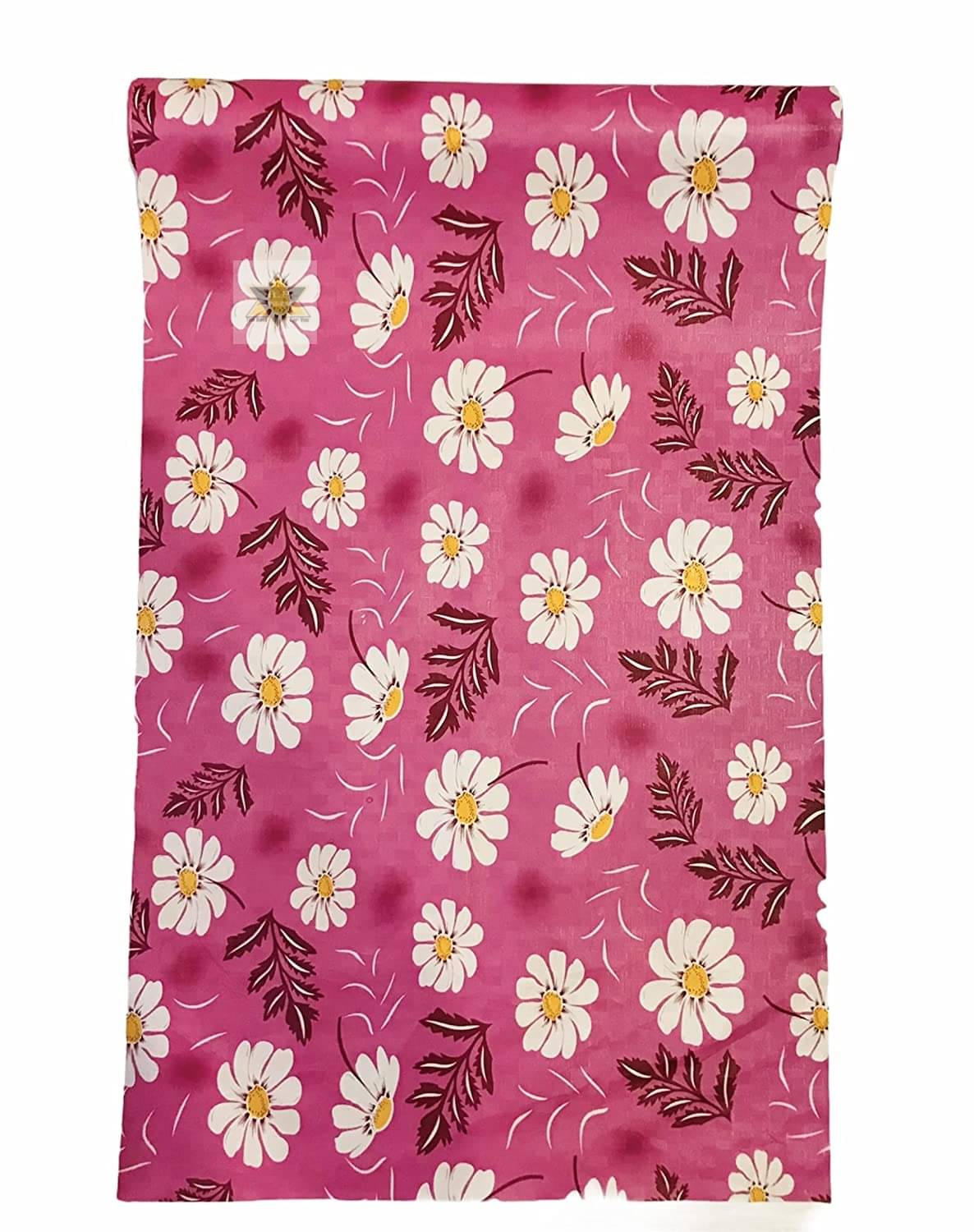     			mopak decor Polyester Floral Fridge Mat & Cover ( 500 45 ) Pack of 1 - Pink