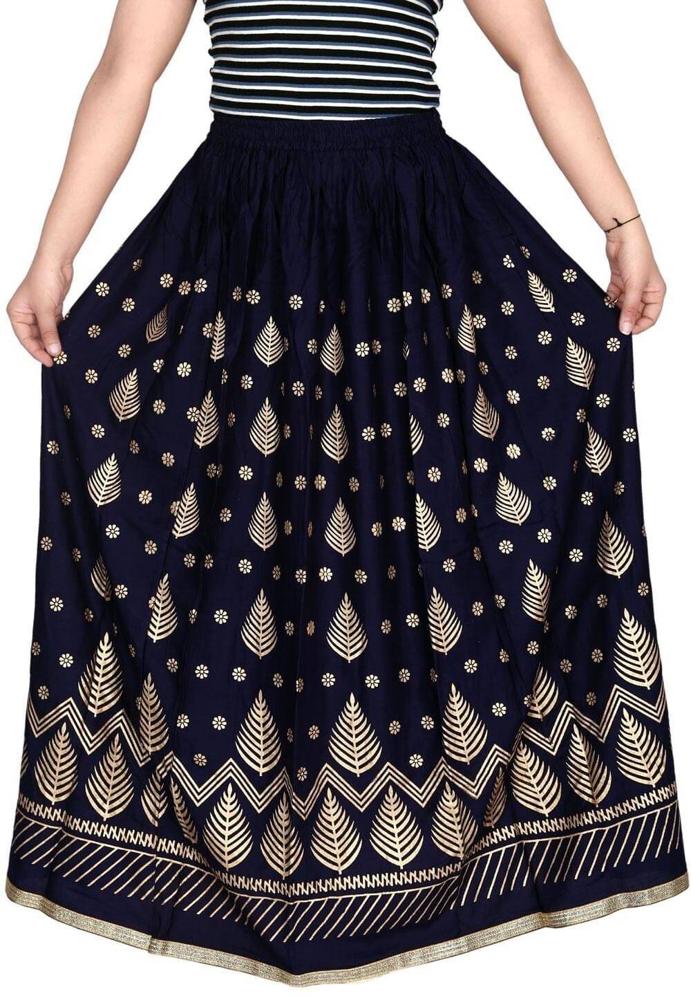 yashiv Blue Viscose Women's A-Line Skirt ( Pack of 1 ) yashiv Blue Viscose Women's A-Line Skirt ( Pack of 1 )