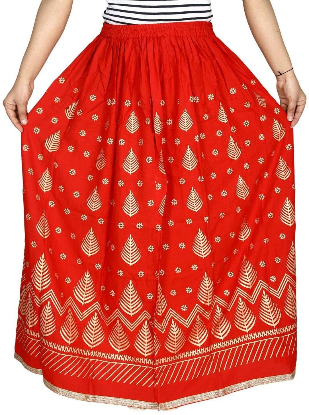     			yashiv Blue Viscose Women's A-Line Skirt ( Pack of 1 )