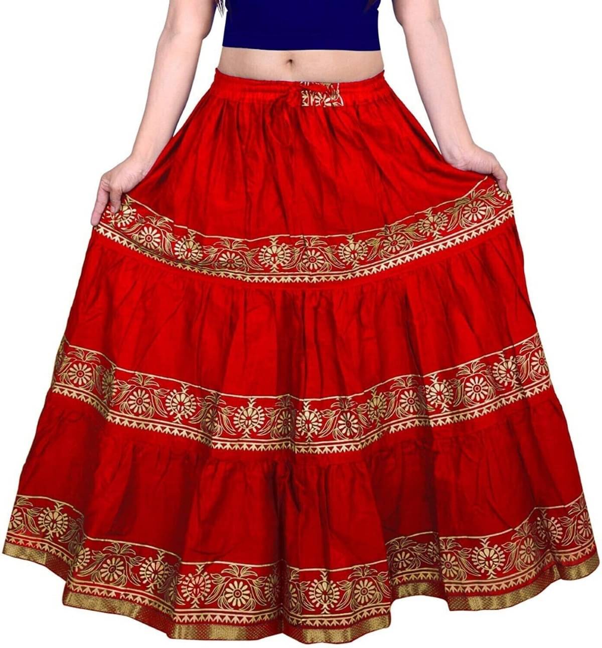 yashiv Red Viscose Women's Flared Skirt ( Pack of 1 ) yashiv Red Viscose Women's Flared Skirt ( Pack of 1 )