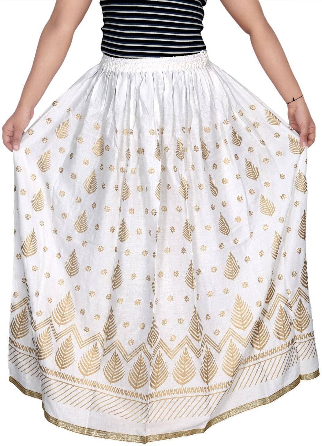 yashiv White Viscose Women's Flared Skirt ( Pack of 1 ) yashiv White Viscose Women's Flared Skirt ( Pack of 1 )