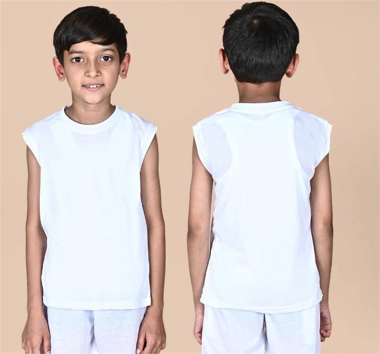     			ALL Pack of 3 Boys Cotton Blend T-Shirt ( White )
