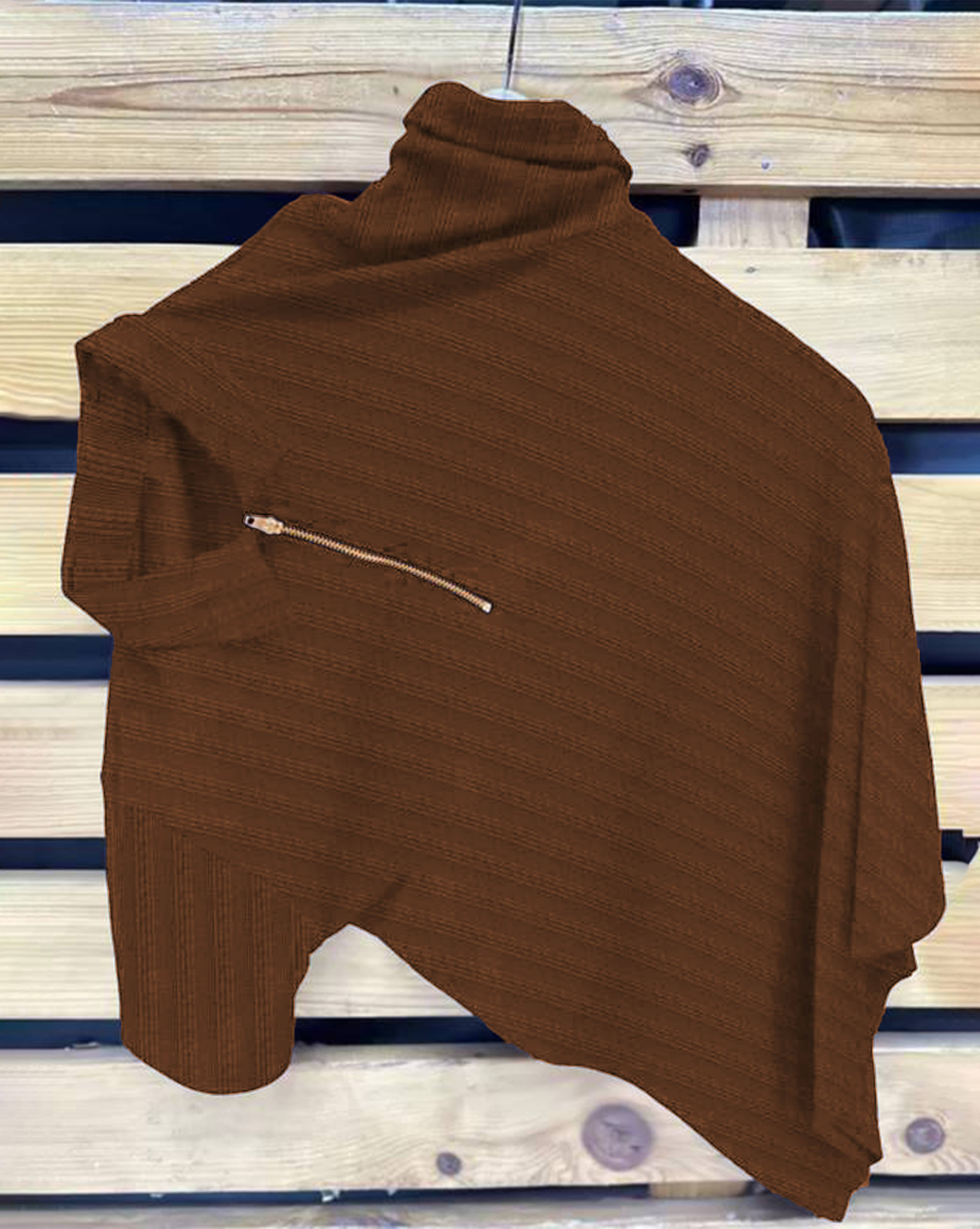     			AUSK Men Cotton Blend Regular Fit Self Design Polo T Shirt ( Brown )