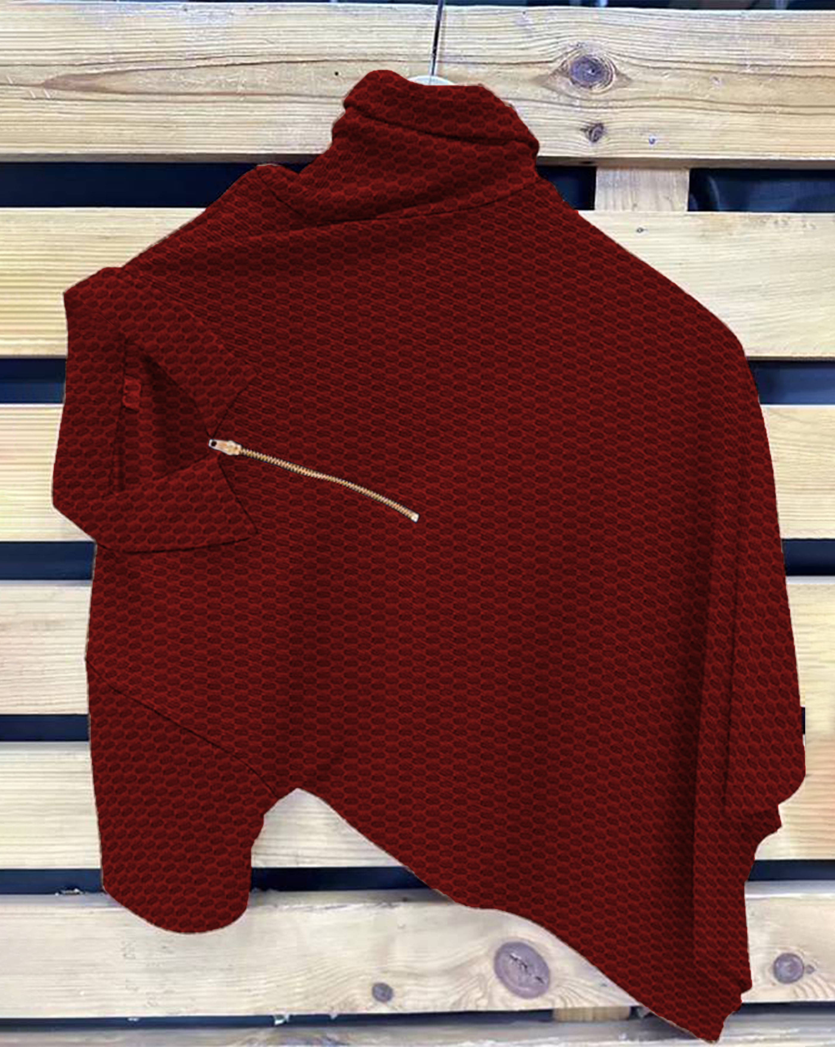 AUSK Men Cotton Blend Regular Fit Self Design Polo T Shirt ( Maroon )     			AUSK Men Cotton Blend Regular Fit Self Design Polo T Shirt ( Maroon )