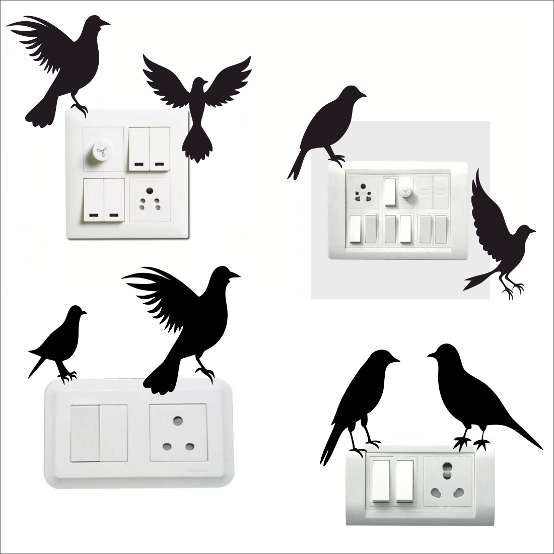 Birds Switchboard Panel Vinyl Stickers – Decorative Waterproof Wall Decals for Home & Office (Set of 10) Birds Switchboard Panel Vinyl Stickers – Decorative Waterproof Wall Decals for Home & Office (Set of 10)