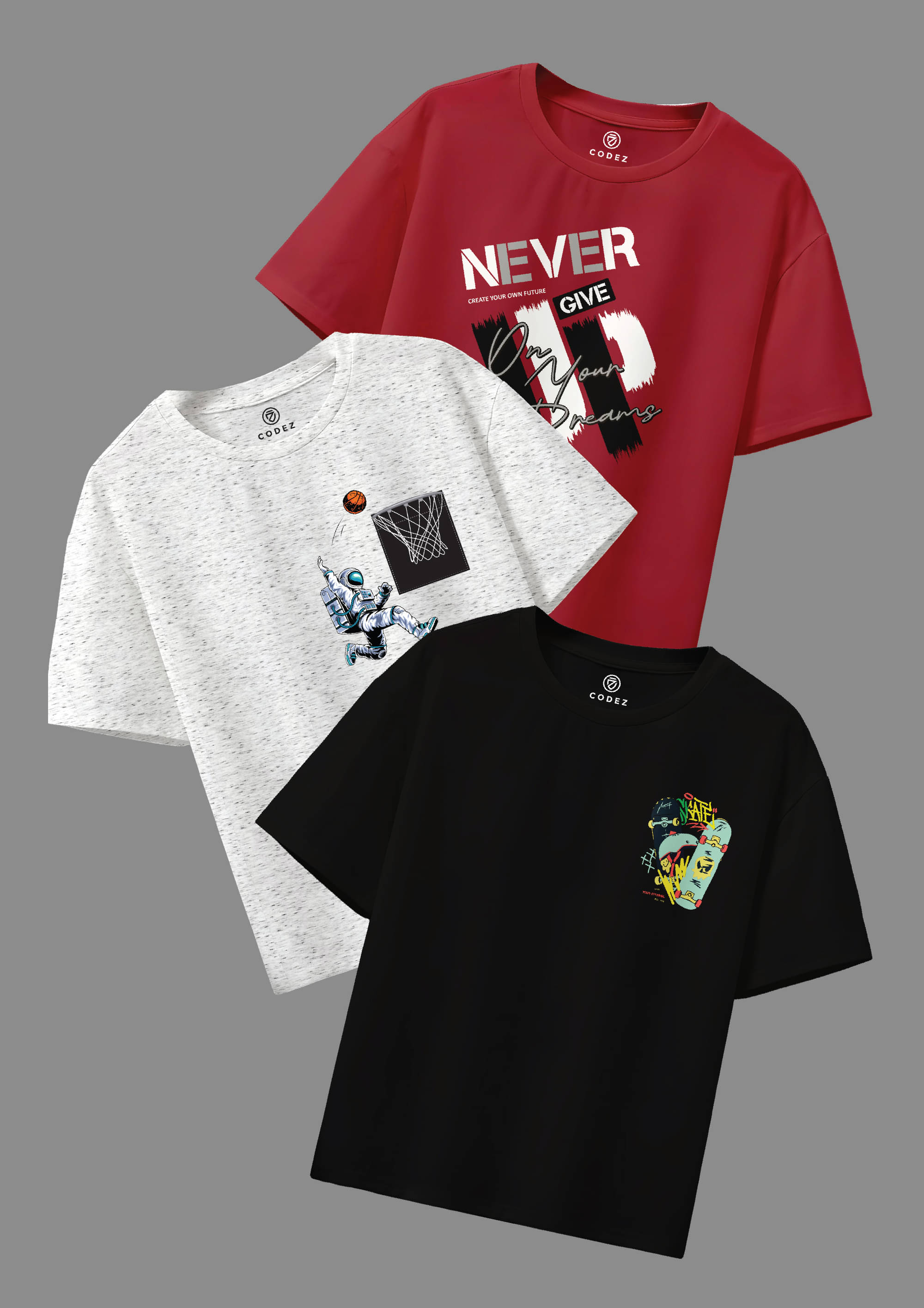     			CODEZ Pack of 2 Boys Cotton Blend Polo T-Shirt ( Multicolor 8 )