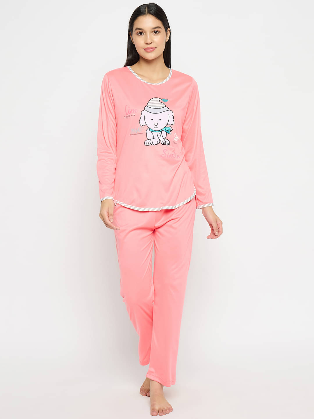     			Camey Pink Viscose Women's Nightwear Nightsuit Sets ( Pack of 1 )