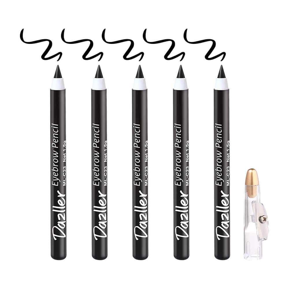    			Dazller Brow Pencil Black Black Pack of 5 8 g