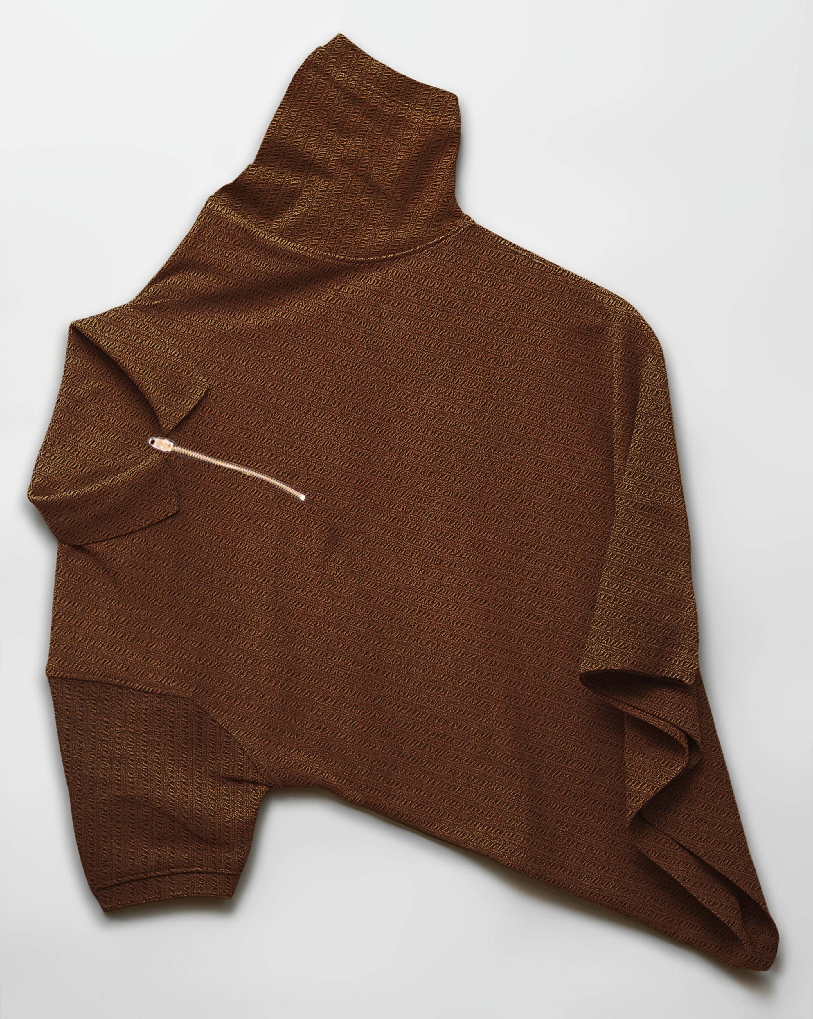     			ENITOR Men Cotton Blend Regular Fit Self Design Polo T Shirt ( Brown )