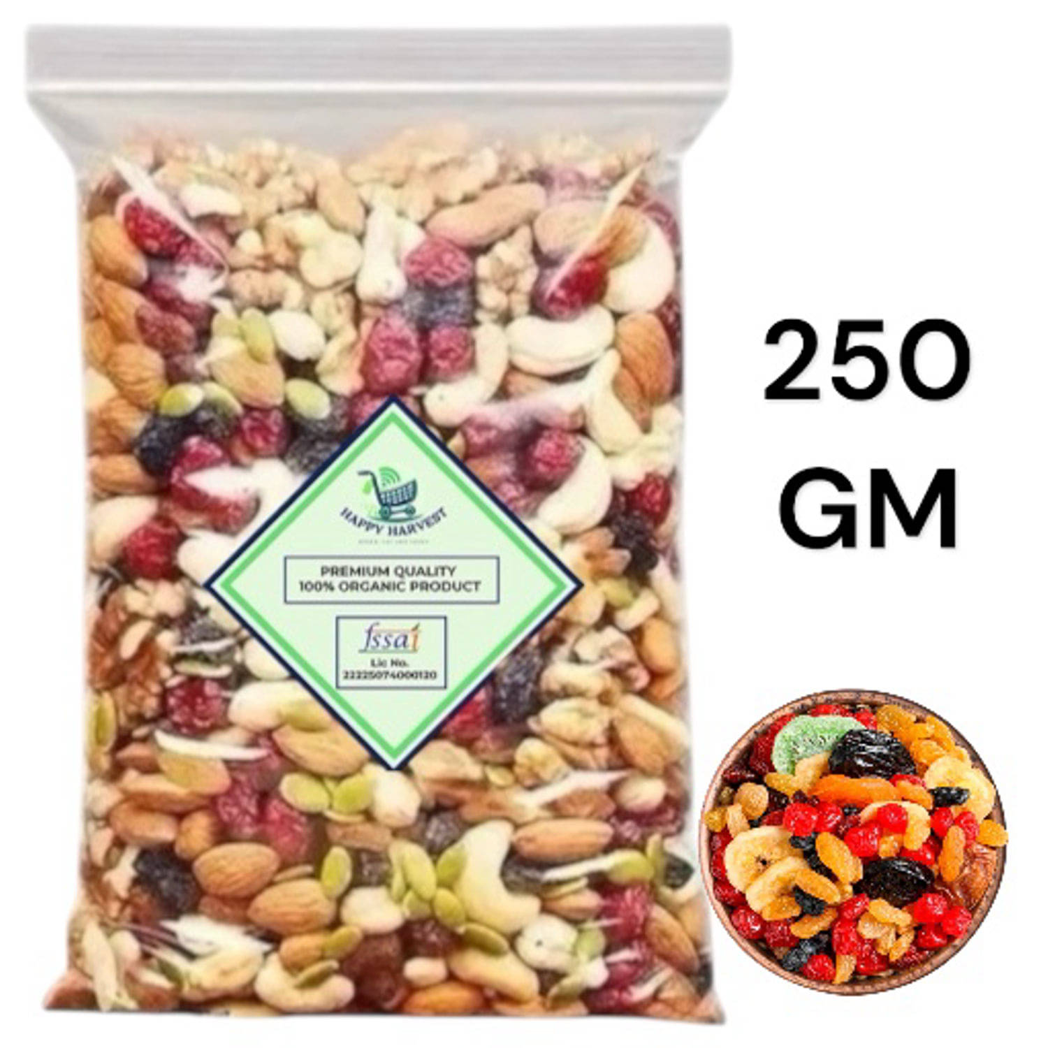     			HAPPY HARVEST Mixed Nuts 250 GM
