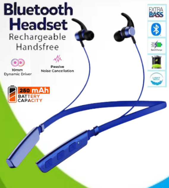     			HUG PUPPY In-the-ear Bluetooth Headset with Upto 7h Talktime Noise Cancellation - Blue