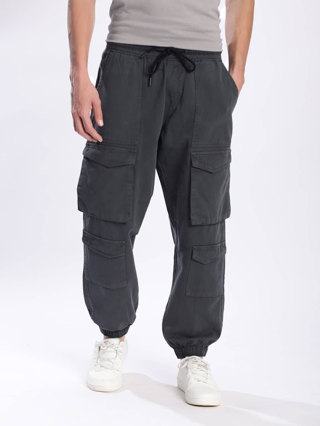 IVOC Relax Flat Men's Joggers - Grey ( Pack of 1 ) - Trousers | Buy online on ZillyBuy