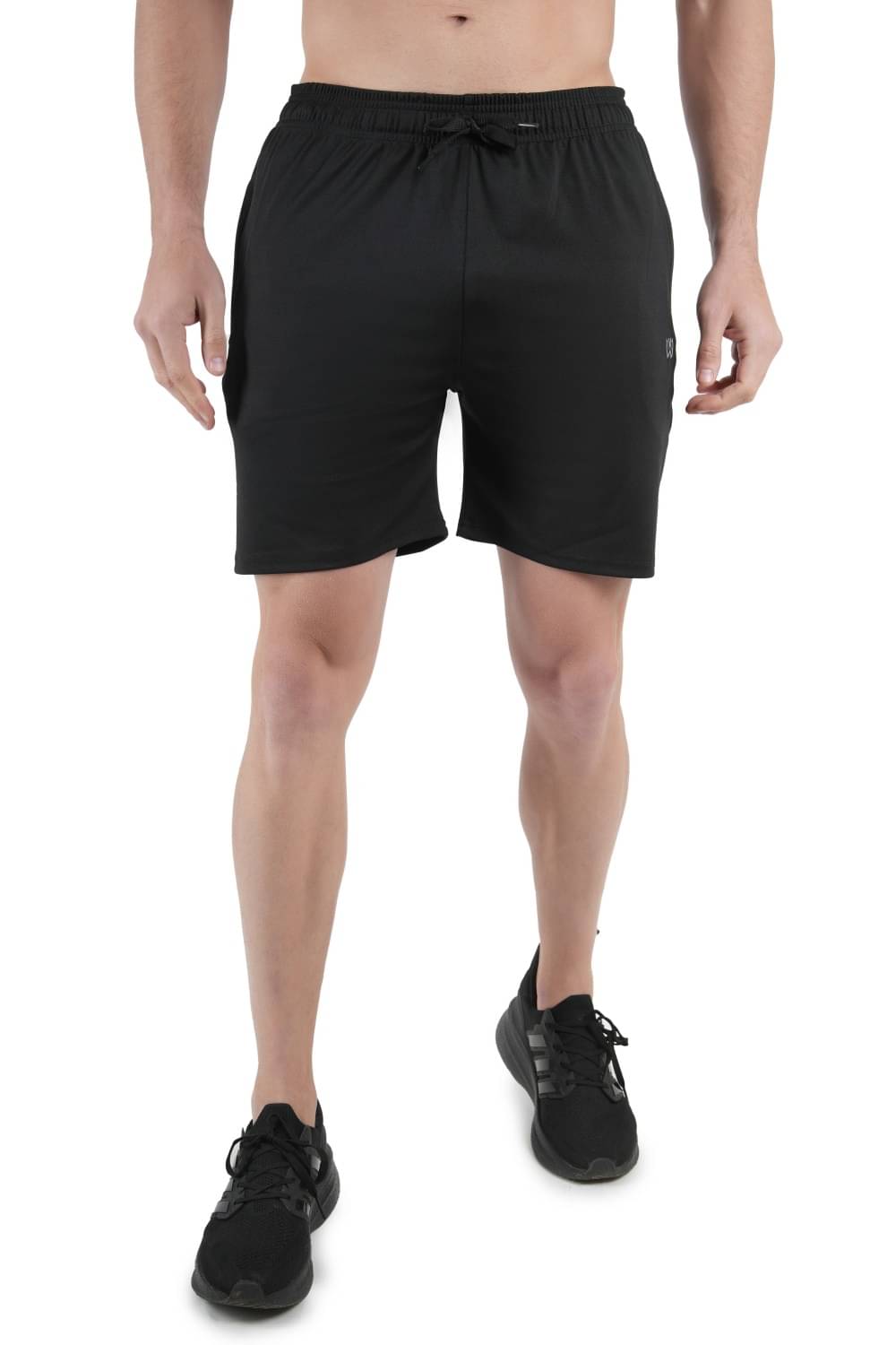     			KWINGS Black Polyester Lycra Men's Gym Shorts ( Pack of 1 )