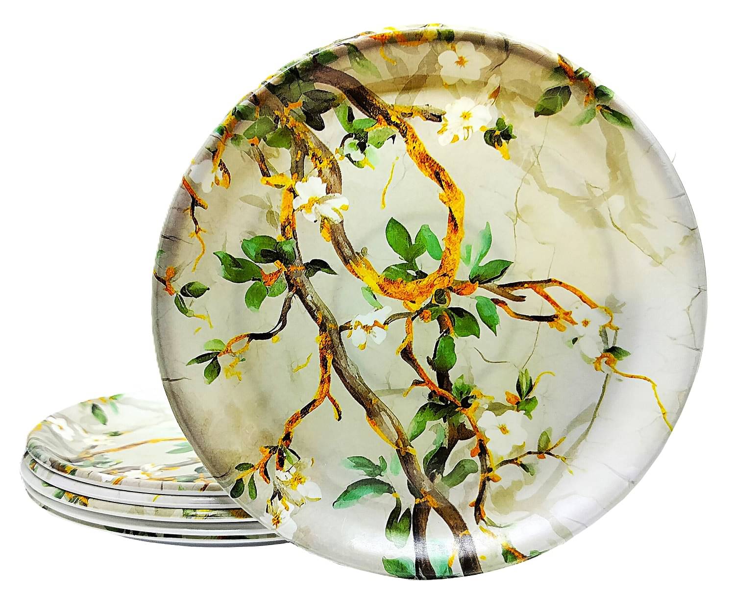 Laserbot 6 Pcs Melamine Light Green Half Plate Laserbot 6 Pcs Melamine Light Green Half Plate