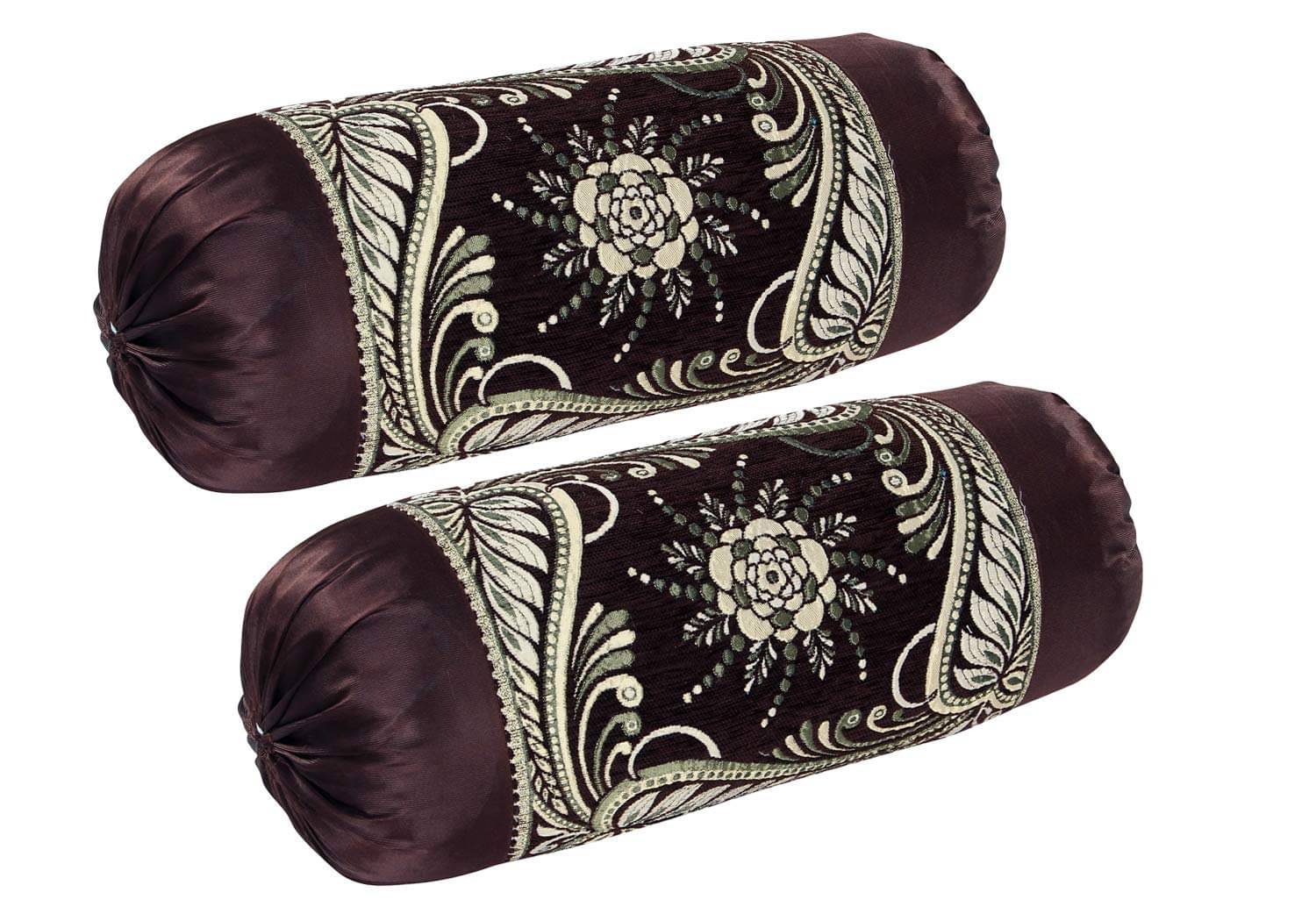 MAHALUXMI COLLECTION - Pack of 2 Velvet Floral Regular Pillow Cover ( 76.2 cm(30) x 40.64 cm(16) ) - Brown MAHALUXMI COLLECTION - Pack of 2 Velvet Floral Regular Pillow Cover ( 76.2 cm(30) x 40.64 cm(16) ) - Brown