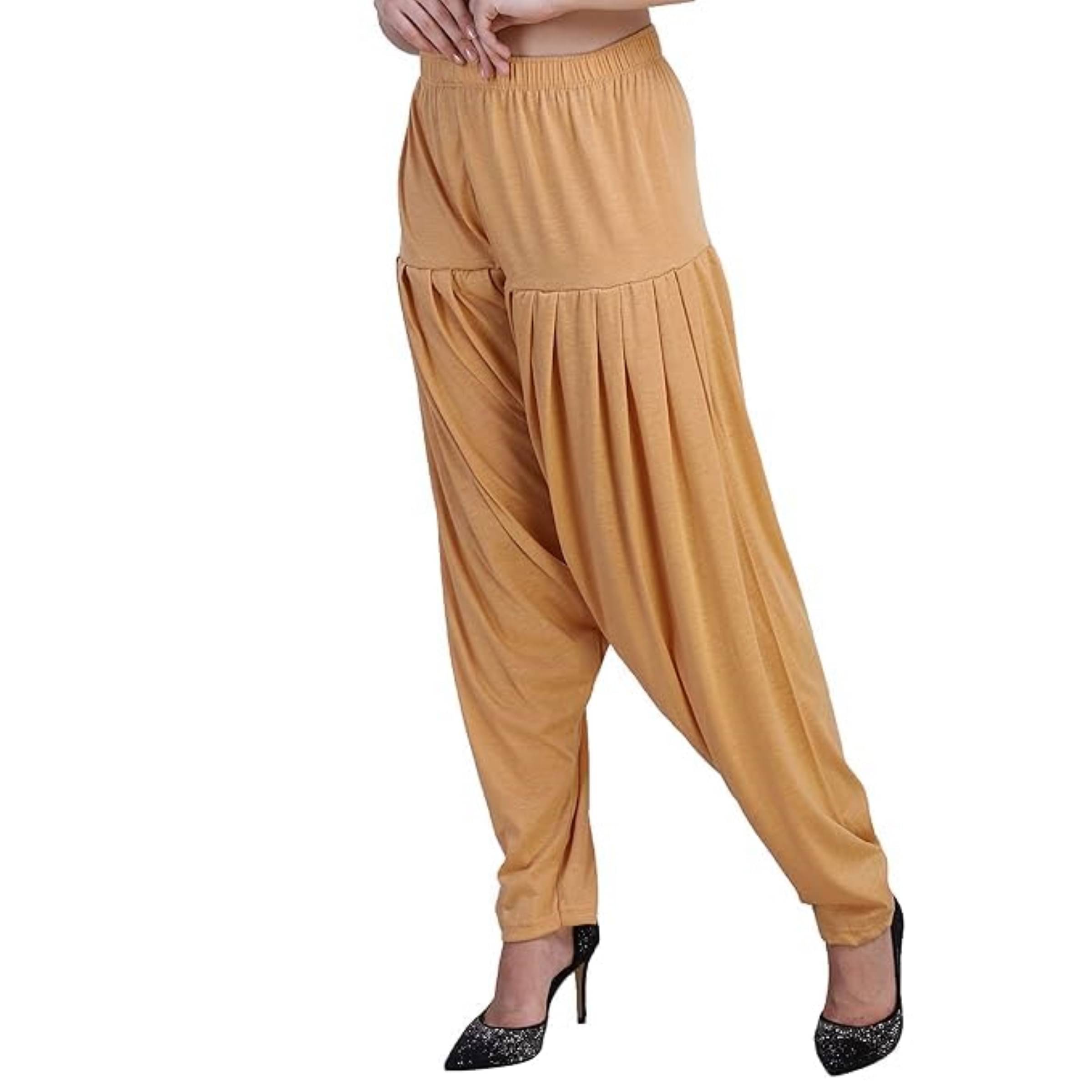     			My Stitches Pack of 1 Cotton Blend Women's Patiala ( Beige )