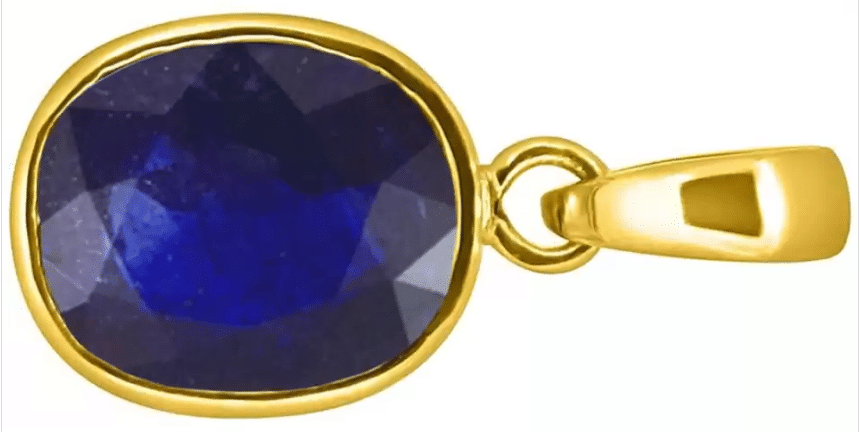     			NATURAL AND TOP QUALITY BLUE STONE GOLD PLATED PENDENT
