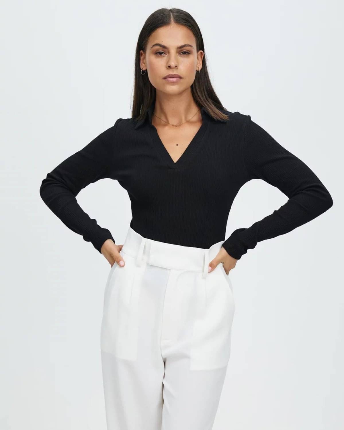     			Redamancii Women's Cotton Blend Regular Top ( Black )