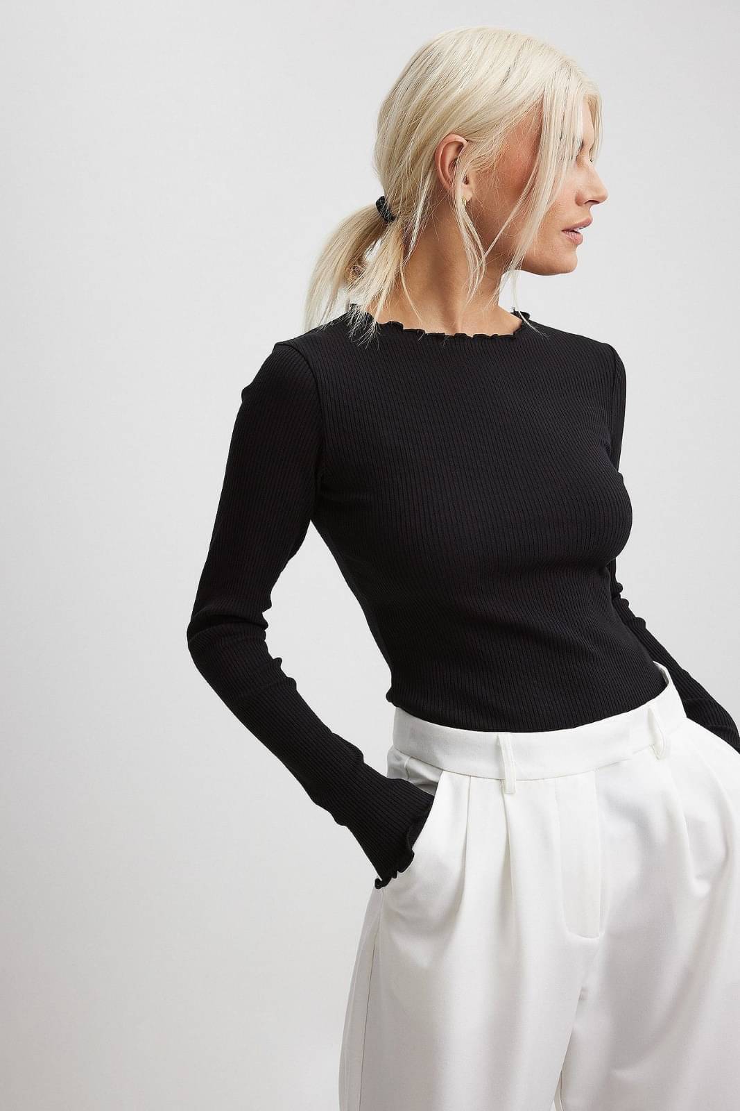 Redamancii Women's Cotton Blend Regular Top ( Black ) Redamancii Women's Cotton Blend Regular Top ( Black )