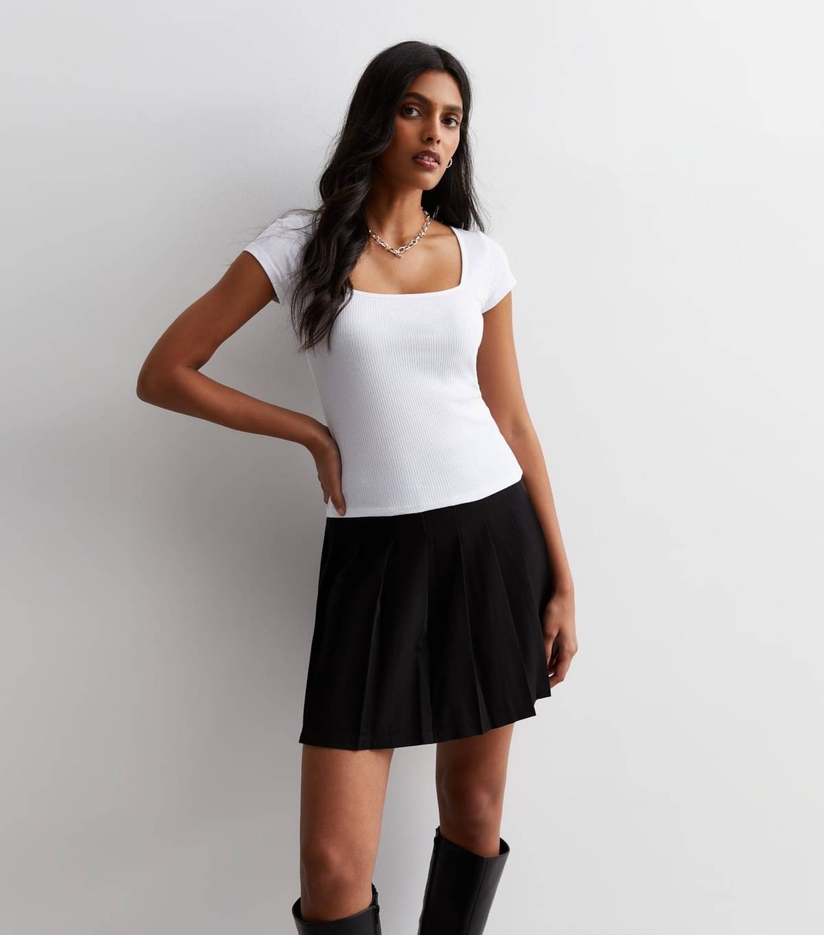     			Redamancii Women's Cotton Blend Crop Top ( White )