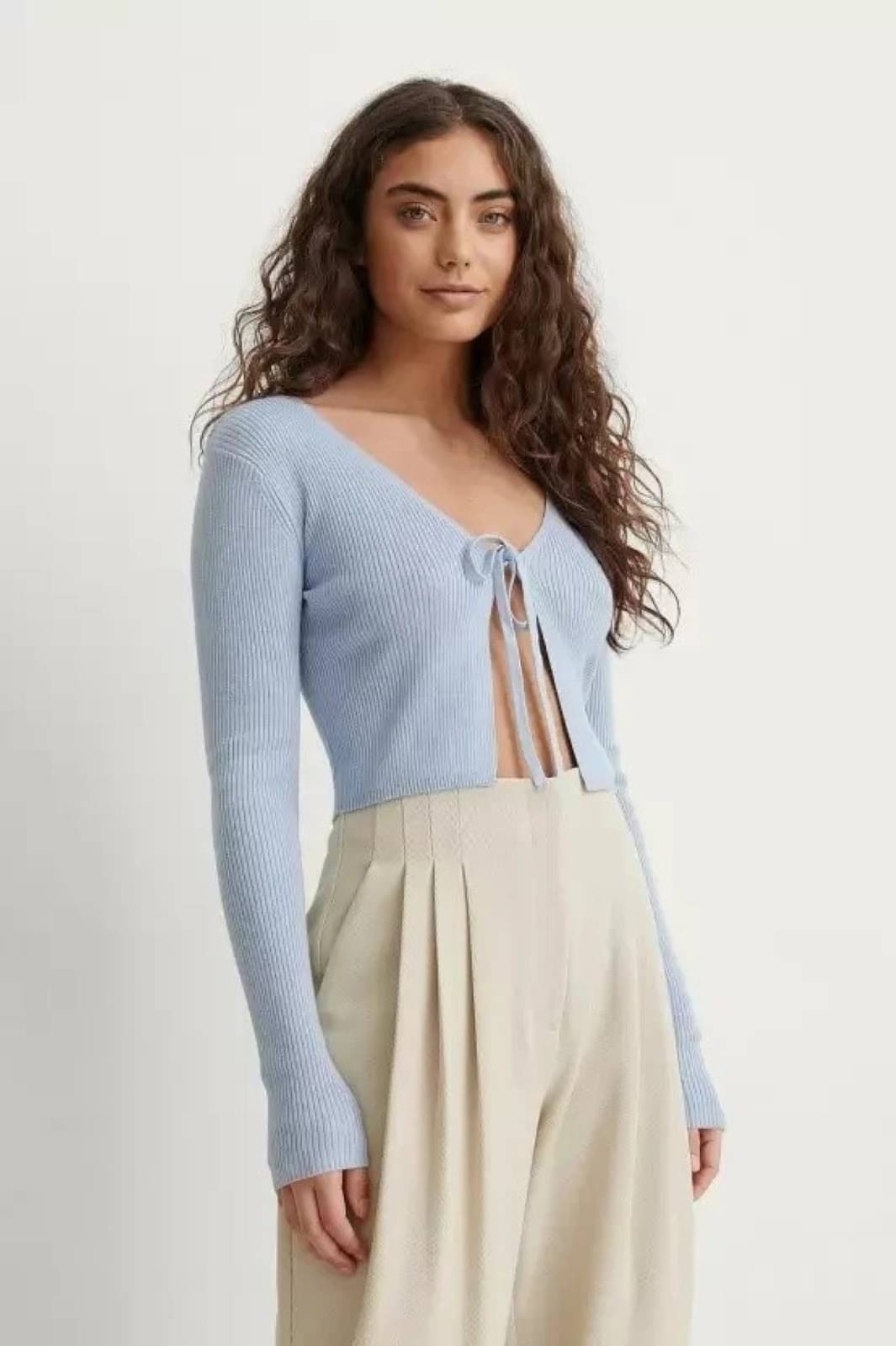 Redamancii Women's Cotton Blend Regular Top ( Light Blue ) Redamancii Women's Cotton Blend Regular Top ( Light Blue )