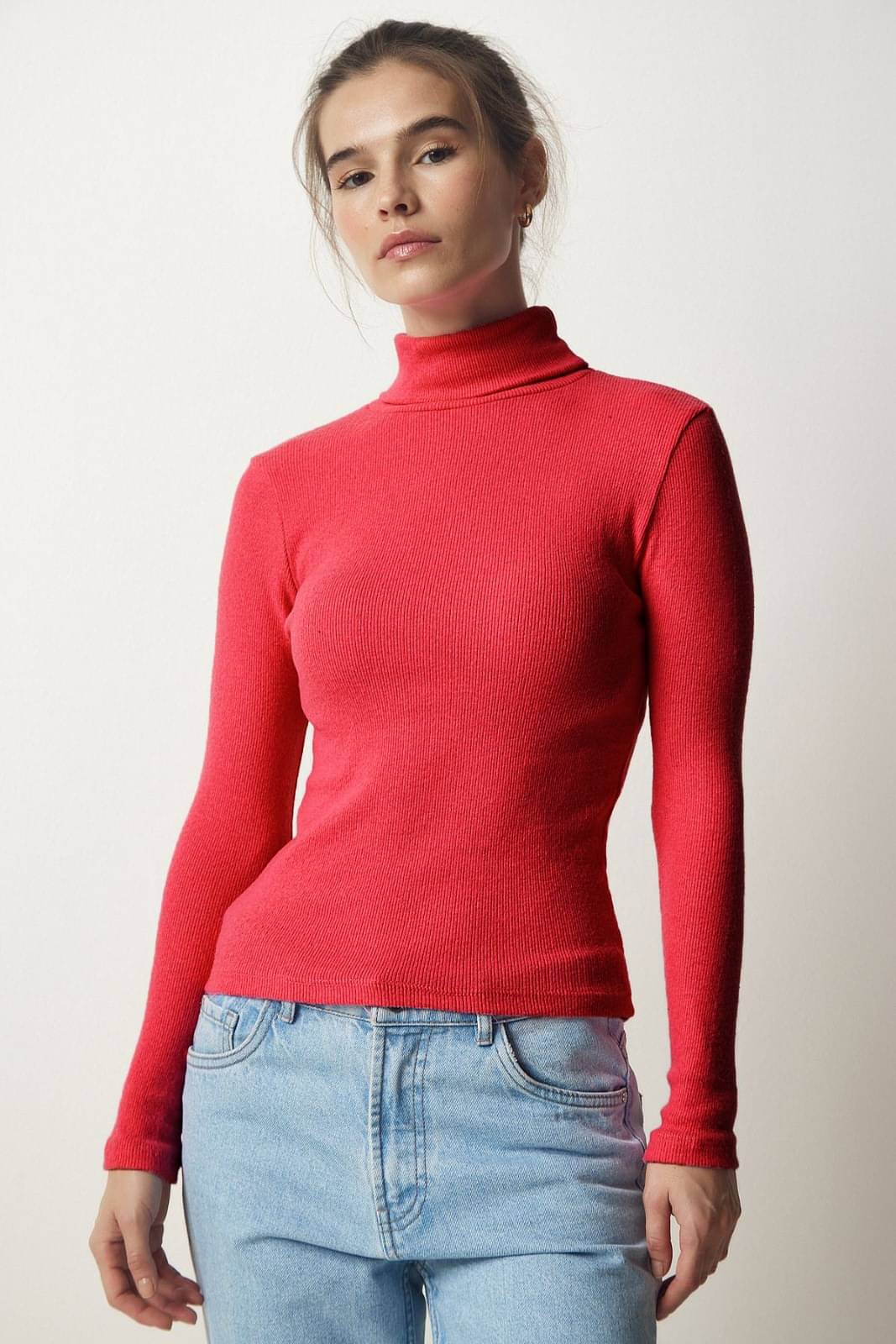    			Redamancii Women's Cotton Blend Regular Top ( Red )