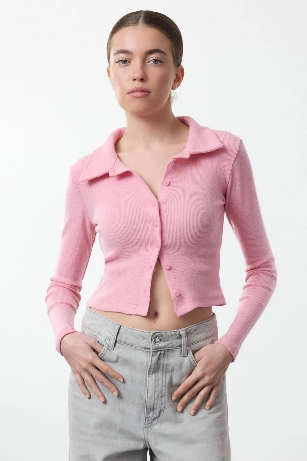 Redamancii Women's Cotton Blend Crop Top ( Pink ) Redamancii Women's Cotton Blend Crop Top ( Pink )