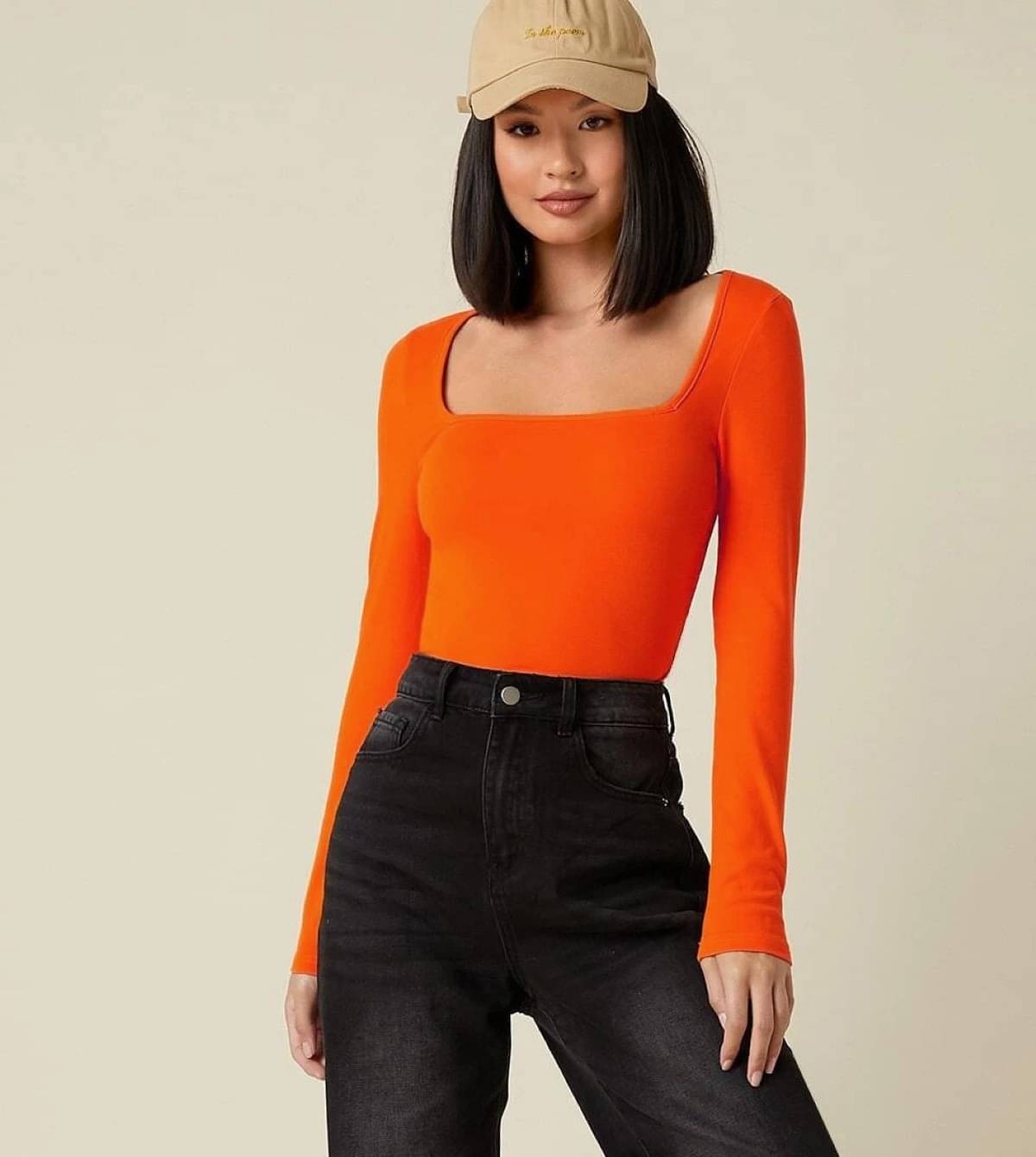     			Redamancii Women's Cotton Blend Regular Top ( Orange )