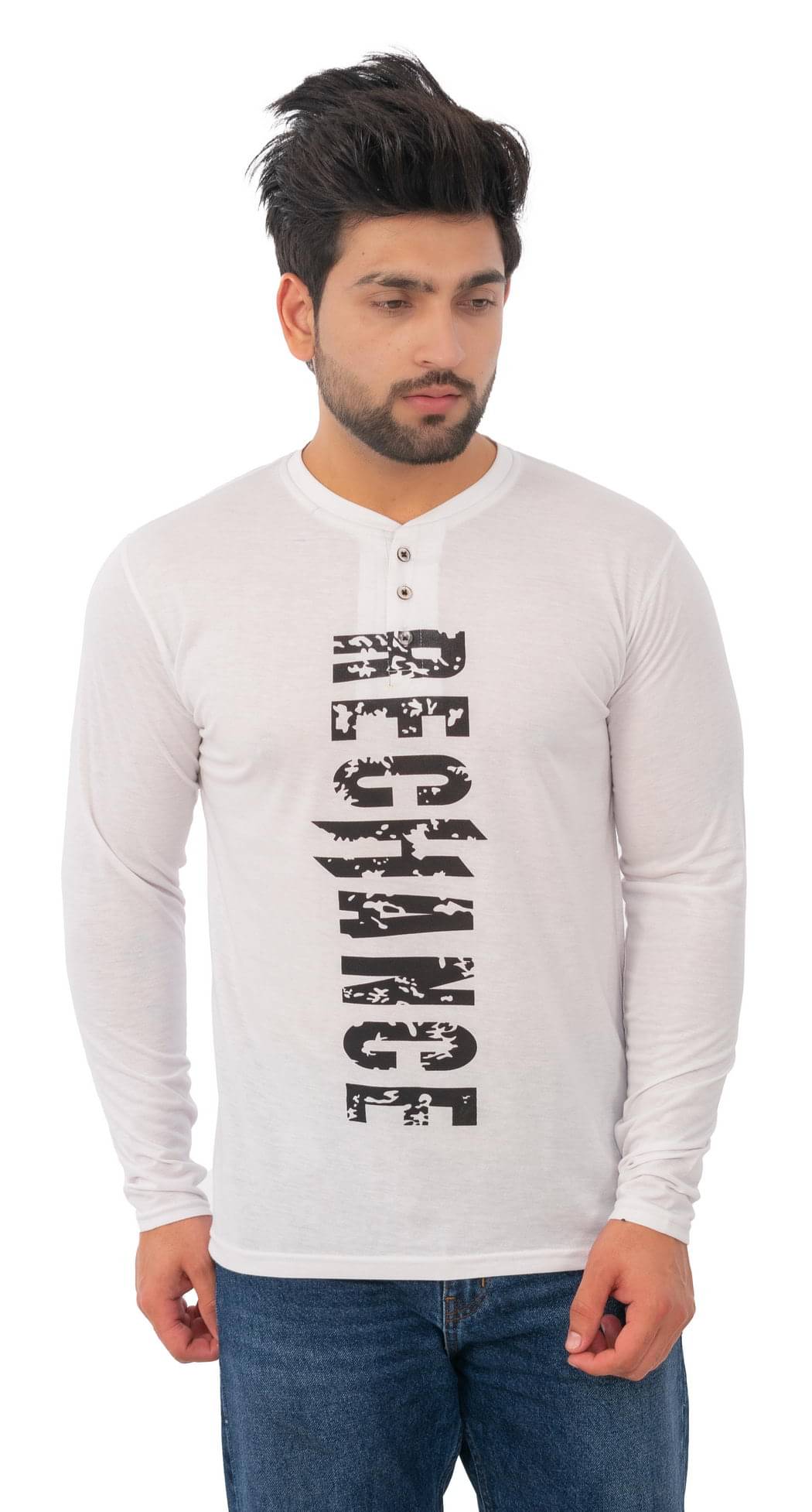 SKYBEN Men Cotton Blend Regular Fit Printed T-Shirt ( White ) SKYBEN Men Cotton Blend Regular Fit Printed T-Shirt ( White )