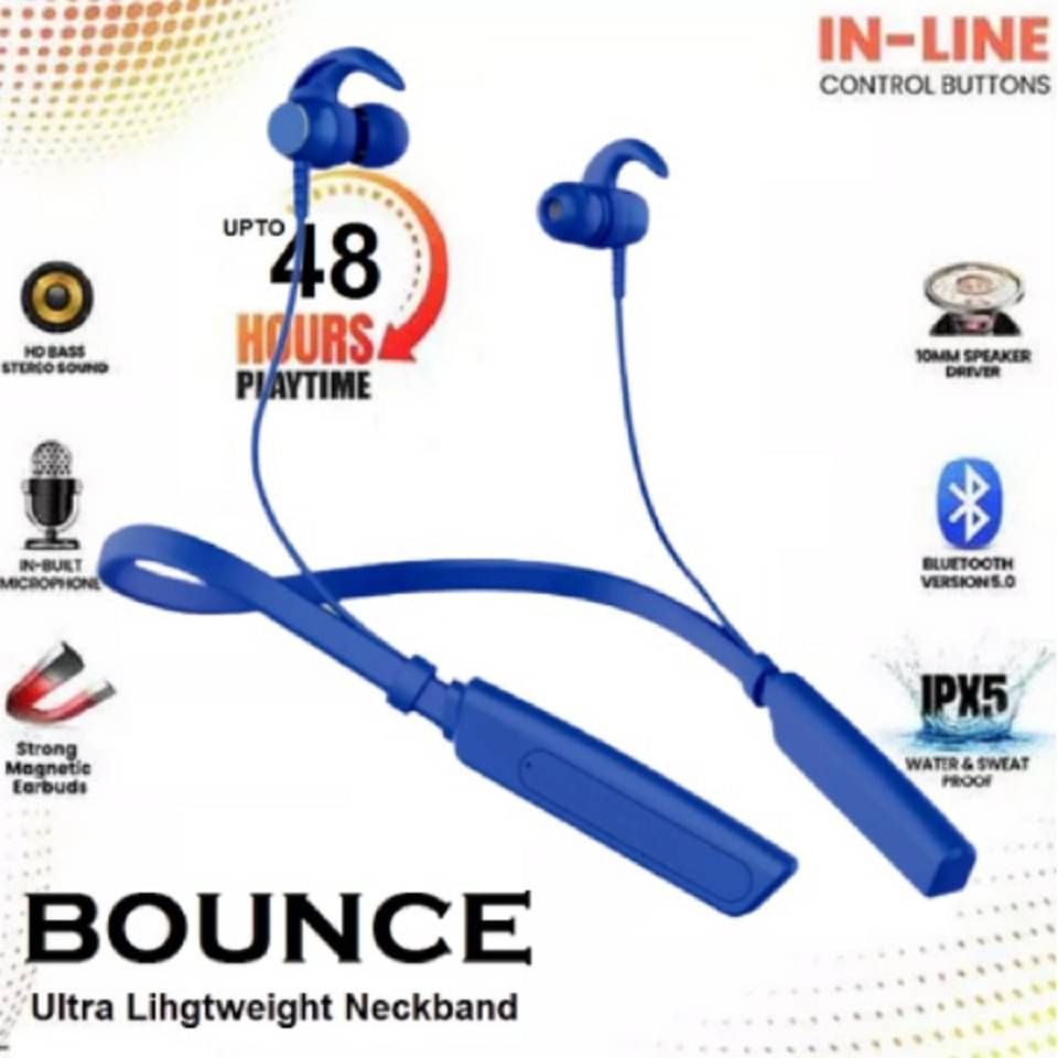     			Shop To Shop Over-the-ear Bluetooth Headset with Upto 10h Talktime Deep Bass - Blue