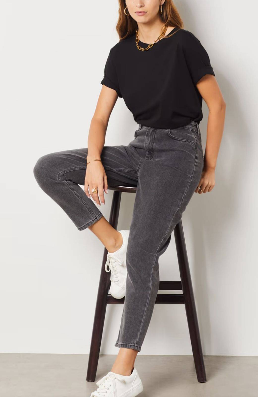     			SiNK DENIMS Women Mom Fit Waist Jeans