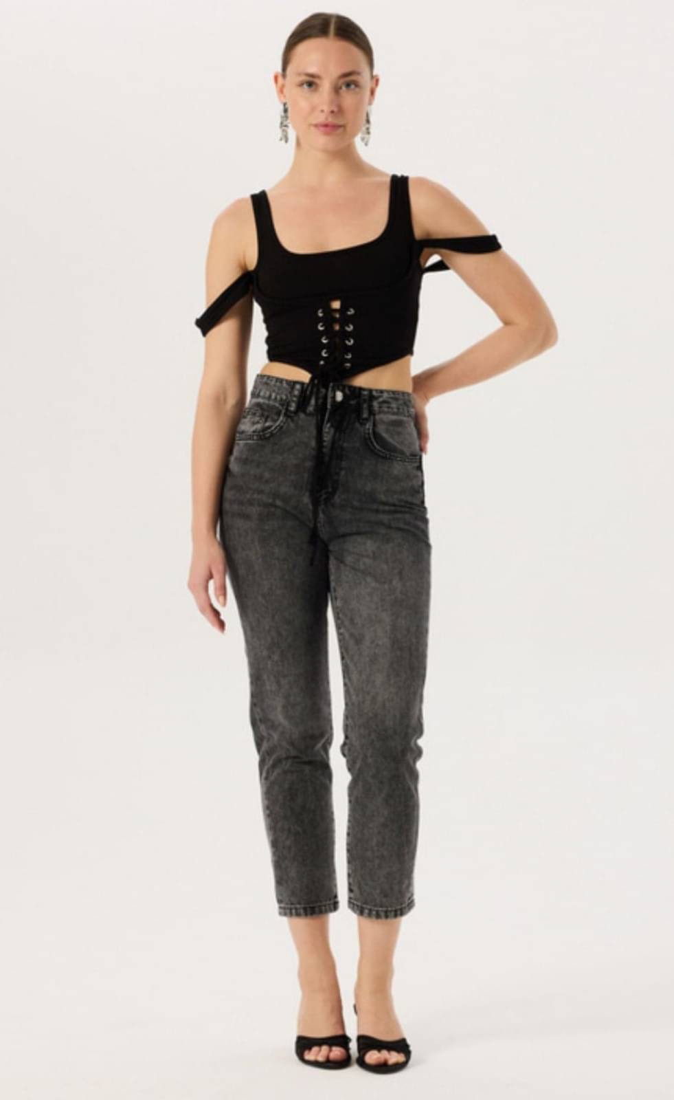     			SiNK DENIMS Women Mom Fit Waist Jeans