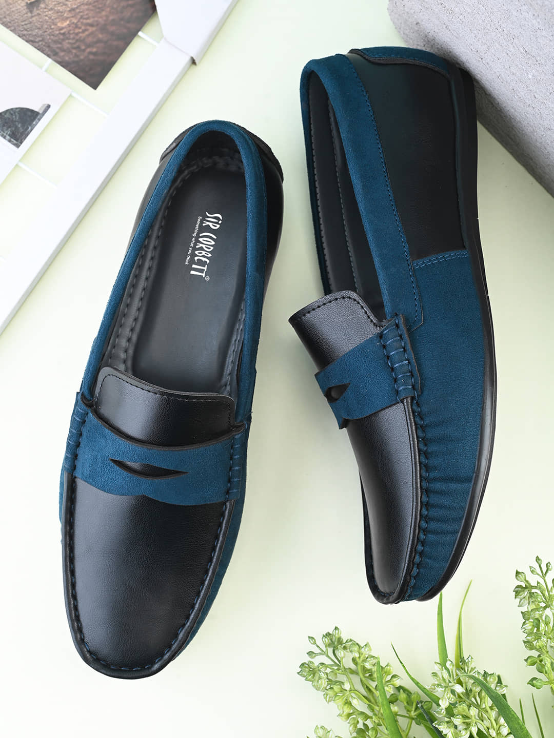Sir Corbett Blue Men's Slip on - Formal Shoes | Buy online on ZillyBuy