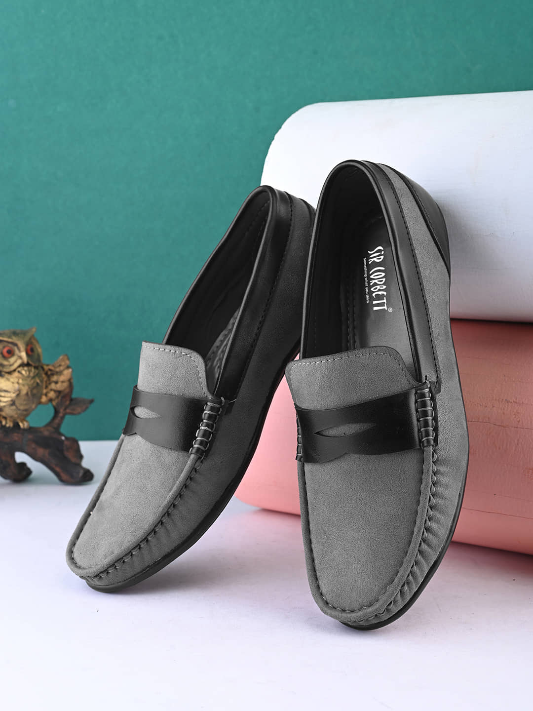 Sir Corbett Gray Men's Slip on - Formal Shoes | Buy online on ZillyBuy
