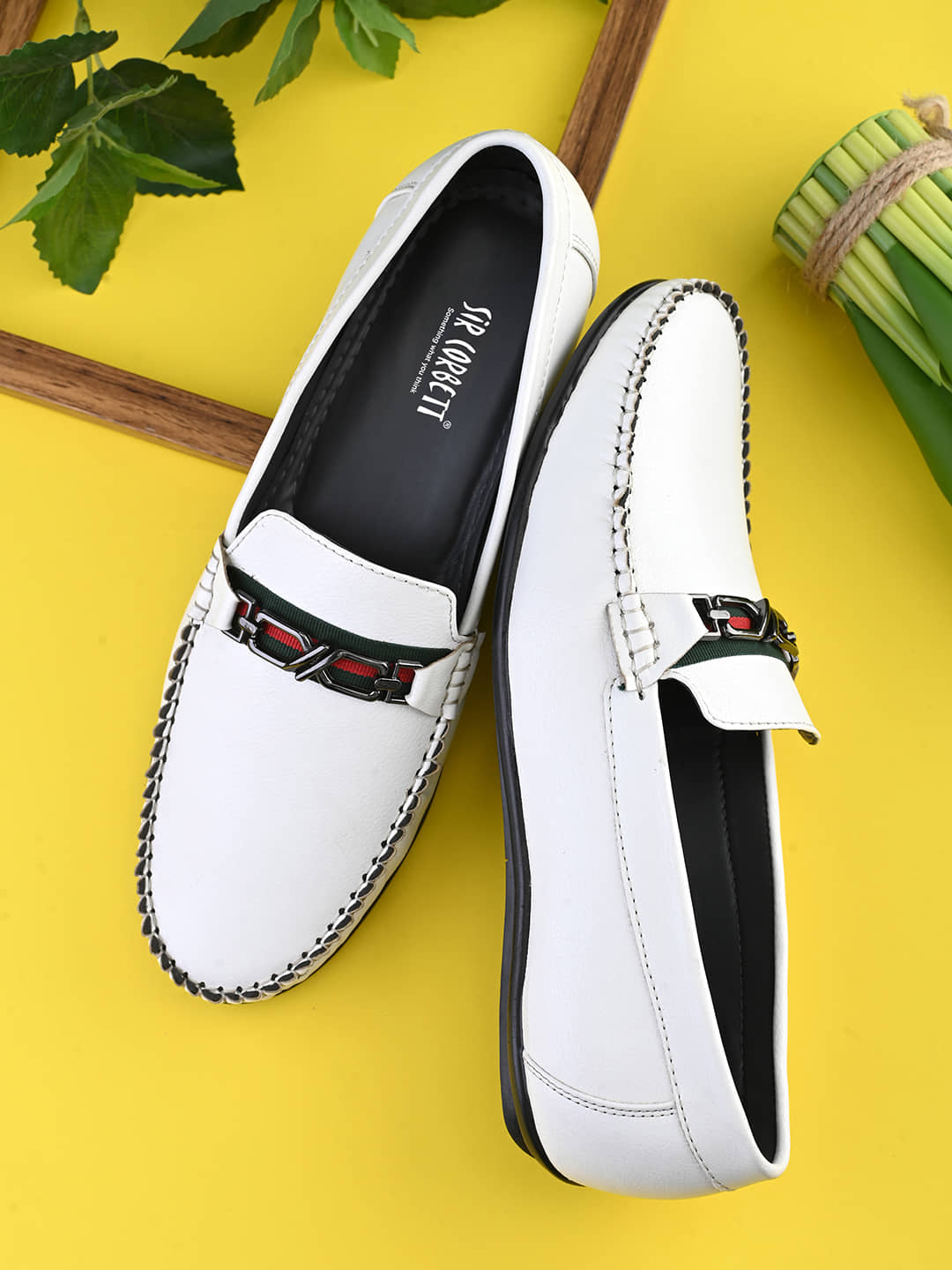 Sir Corbett White Men's Slip on - Formal Shoes | Buy online on ZillyBuy
