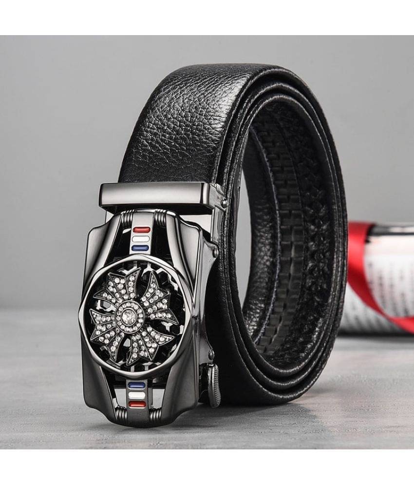 Sonrisa - Black PU Men's Casual Belt ( Pack of 1 ) Sonrisa - Black PU Men's Casual Belt ( Pack of 1 )