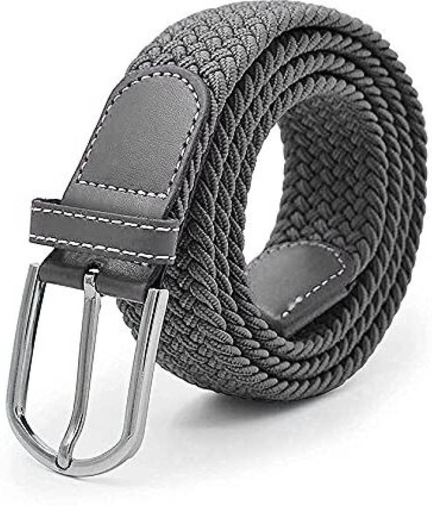 Sonrisa - Gray Canvas Men's Casual Belt ( Pack of 1 ) Sonrisa - Gray Canvas Men's Casual Belt ( Pack of 1 )