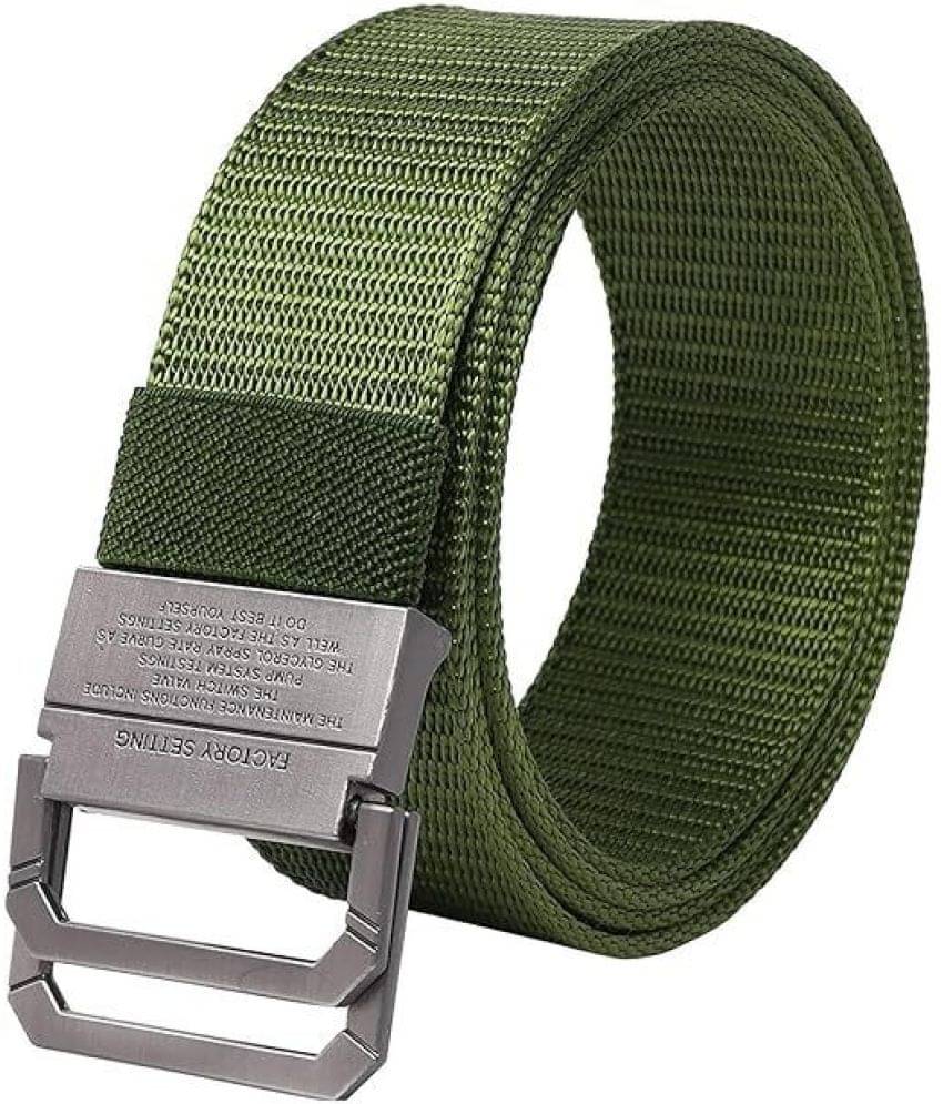 Sonrisa - Green Nylon Men's Casual Belt ( Pack of 1 ) Sonrisa - Green Nylon Men's Casual Belt ( Pack of 1 )