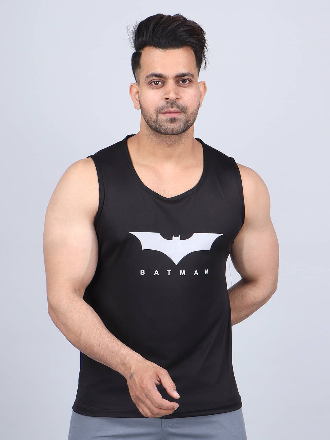     			Urban Trees Pack of 1 Cotton Blend Gym Vest For Men ( Black )