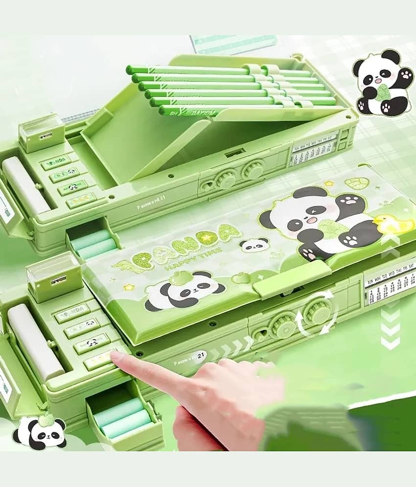 Bluebell Pencil Case Double Layer 3D Panda Pencil Case Aesthetic