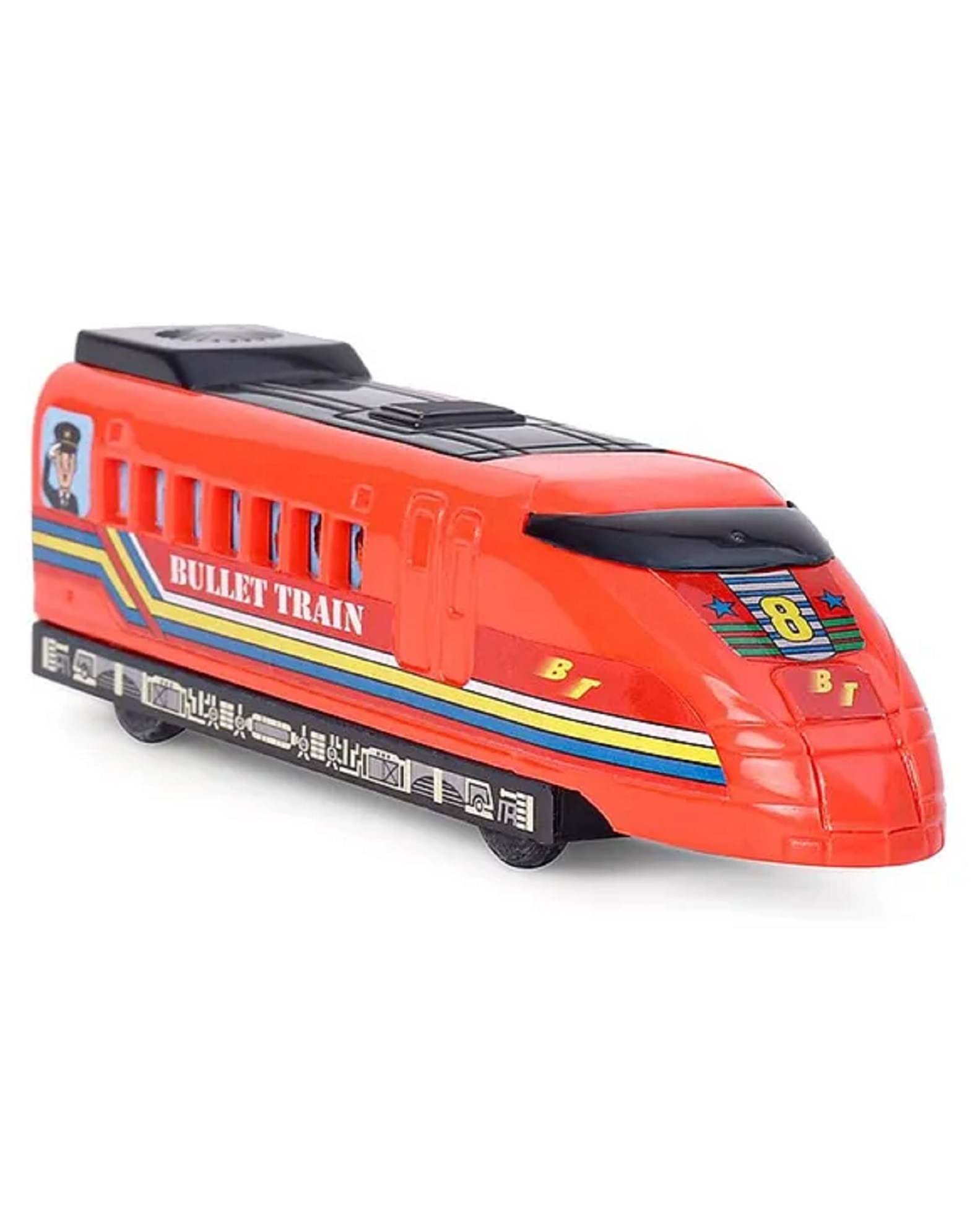     			YUIOP - Bullet Train - Pull Back Spring Action Train For Kids - No Remote, No Battery