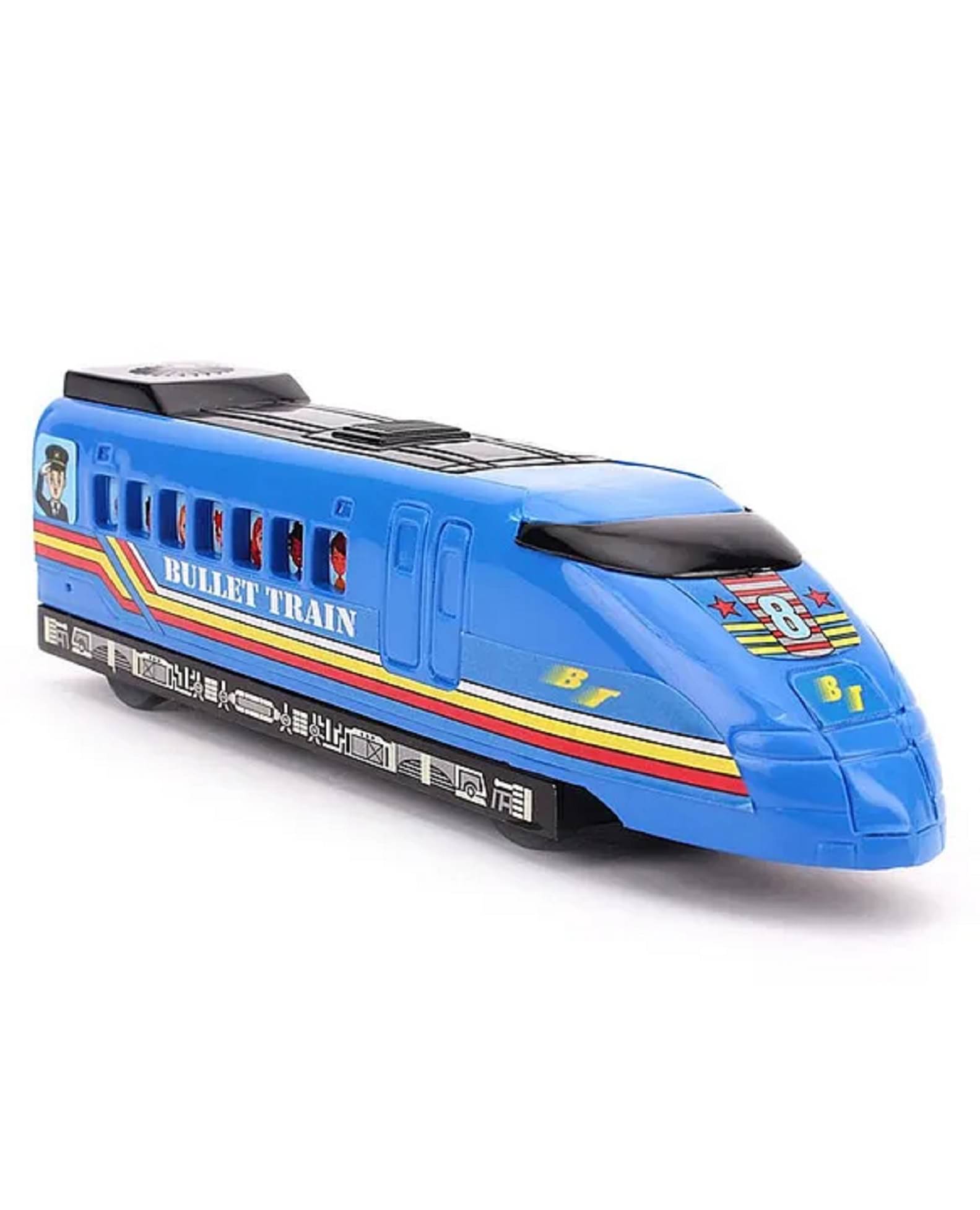     			YUIOP - Bullet Train - Pull Back Spring Action Train For Kids - No Remote, No Battery