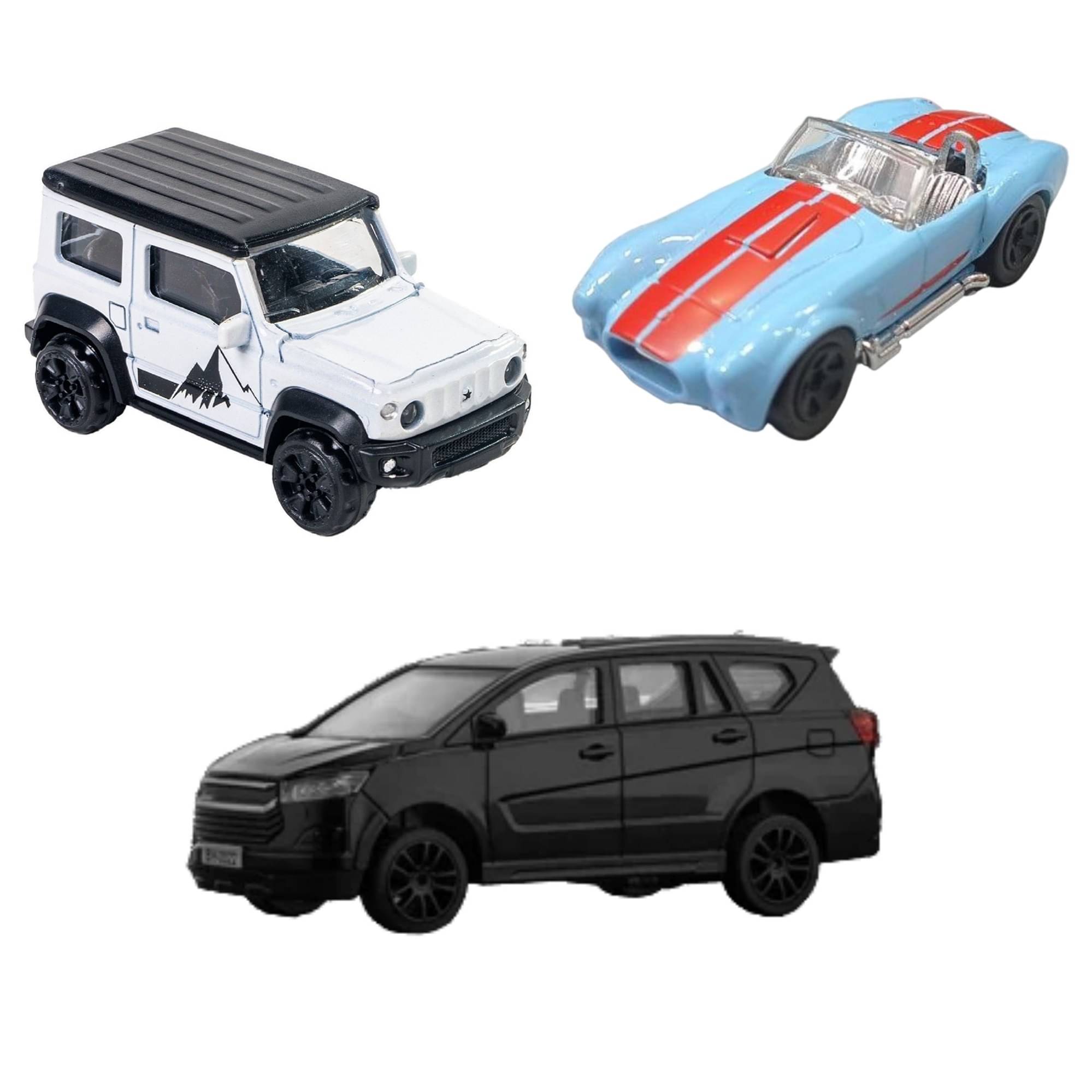     			YUIOP - Die Cast Small Cars Toys - Zimmy Jeep, Innova & Kobra Cars - Durable