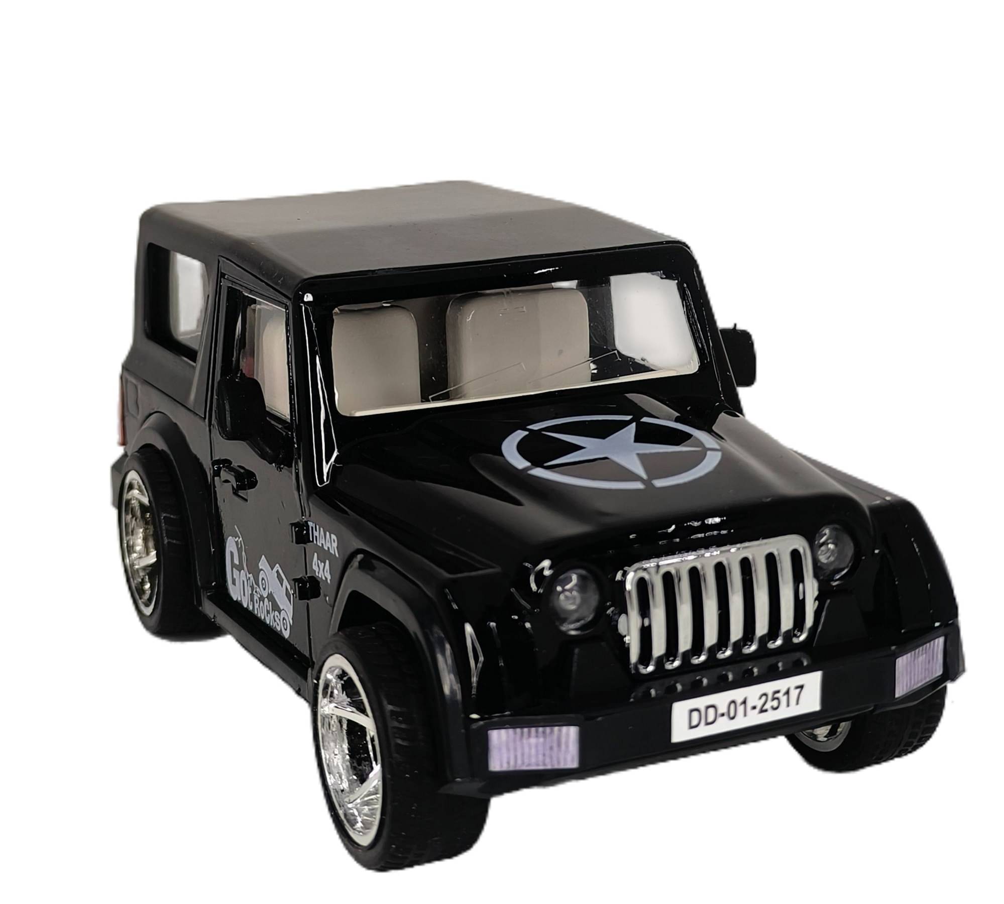 YUIOP - Small Thar Premium Diecast Toy Car - Pull Back Action Car - Rough Play     			YUIOP - Small Thar Premium Diecast Toy Car - Pull Back Action Car - Rough Play
