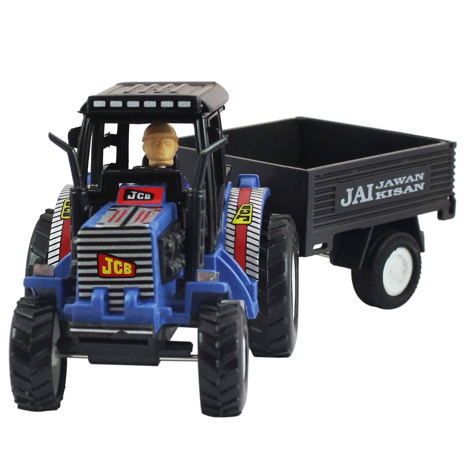 YUIOP - Tractor With Trolley - Pull Back Spring Action Tractor Toy - No Battery YUIOP - Tractor With Trolley - Pull Back Spring Action Tractor Toy - No Battery