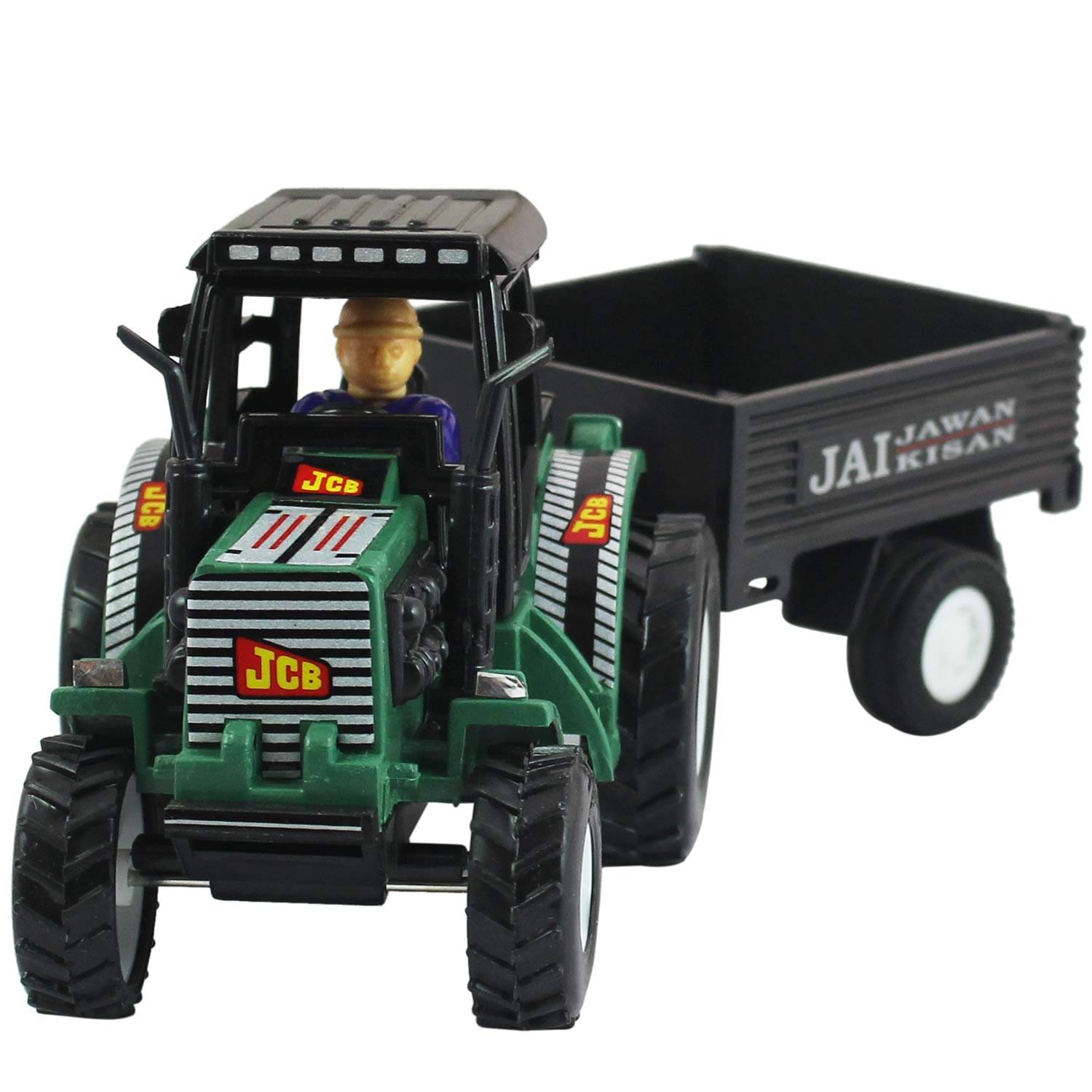 YUIOP - Tractor With Trolley - Pull Back Spring Action Tractor Toy - No Battery YUIOP - Tractor With Trolley - Pull Back Spring Action Tractor Toy - No Battery