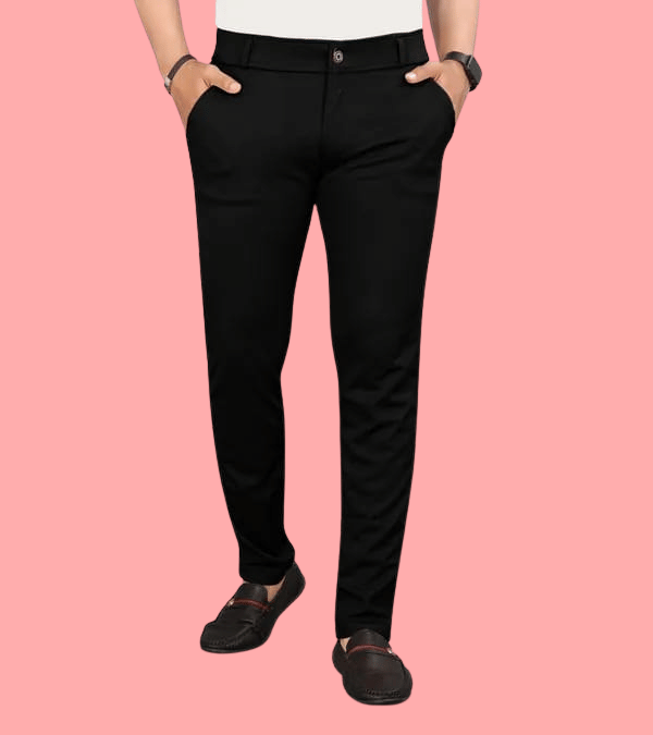     			ikigai Slim Flat Men's Trouser - Black ( Pack of 1 )