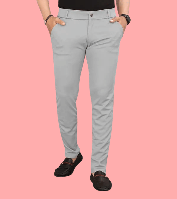 ikigai Slim Flat Men's Trouser - Grey ( Pack of 1 ) - Trousers | Buy online on ZillyBuy